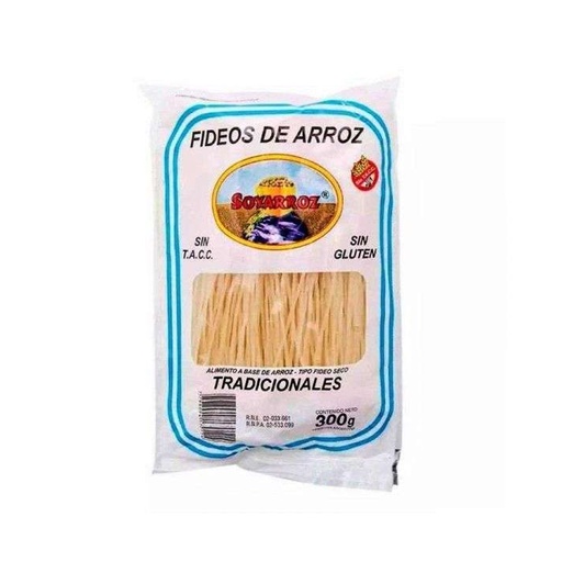 [VARFASATR30003] Fideos de Arroz Tradicional - Soyarroz x 300grs x 3u