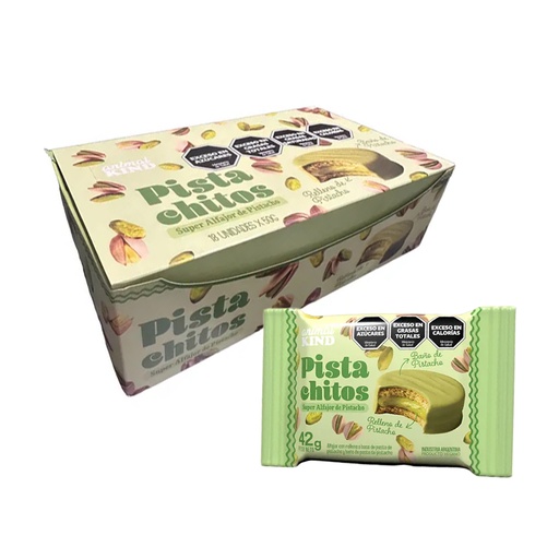 [BSAAKPBCJ001] Alfajor Vegano de Pistacho Animal Kind Bañado x 42grs x 18u x 1 caja
