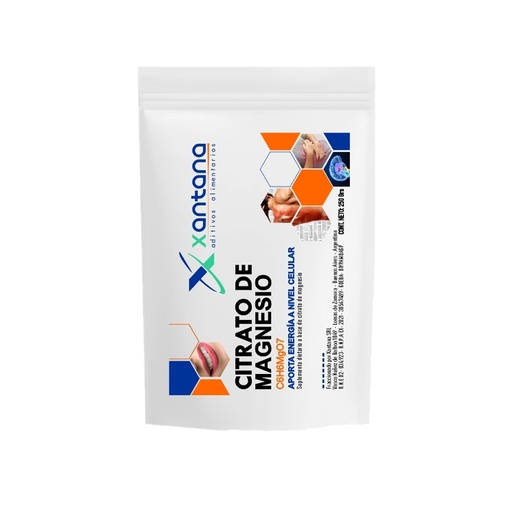 [SUPCMXPQ25001] Citrato de magnesio en polvo x 250grs x 1u - Xantana