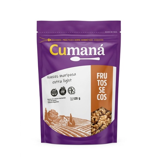 [FSNUMELCUPQ12001] Nueces Mariposa Extra Light x 120grs x 1u