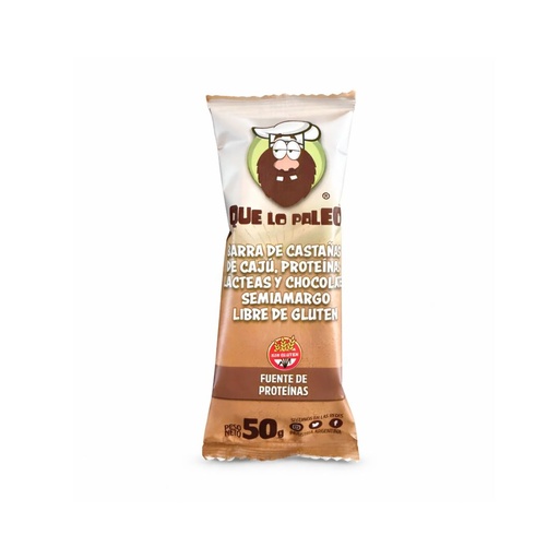 [BSBCPCHSQLPCJ012] Barritas de Castañas de Caju y Chocolate semiamargo x 50grs x 12u - Que lo paleo