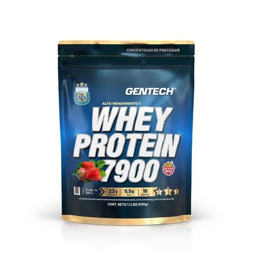 [SUPGWPFRPQ5001] Whey Protein 7900 sabor Frutilla x 500grs x 1u - Gentech