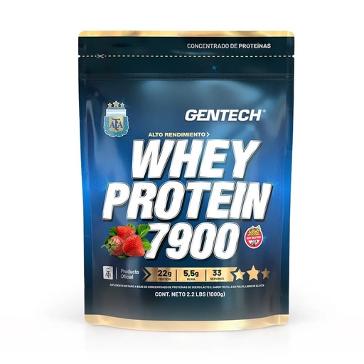 [SUPGWPFRPQ1001] Whey Protein 7900 sabor Frutilla x 1kg x 1u - Gentech