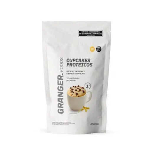 [HACKPVCGRCJ36012] Cupcakes Proteicos sabor Vainilla Lemon con chips x 360grs x 12u- Granger  
