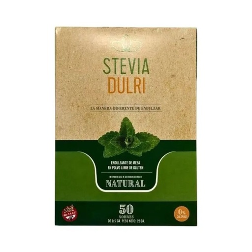 [ENDSDD12001] Edulcorante Natural Stevia 50 sobres x 12u - Dulri 